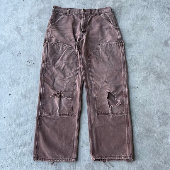 Carhartt Other - Vintage Y2K Carhartt brown B136 CHT double knee work wear carpenter pants